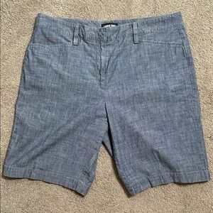 Lands' End chambray Light Blue Mid Rise Bermuda Shorts